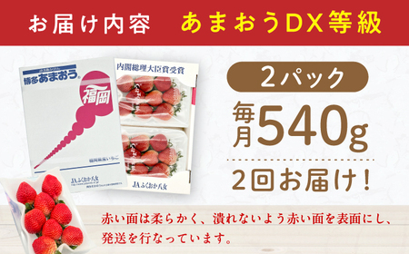 【2回定期便】いちご（あまおう）G等級 1ケース / あまおう[AFAB083]