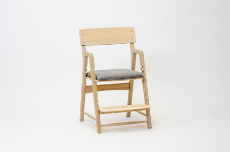 【樹工房】Hygge キッズハイチェア ＜座面：布（ライトグレー）＞