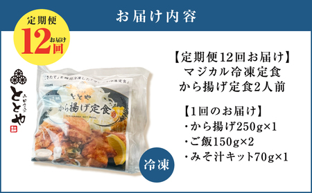 【 全12回定期便 】マジカル 冷凍 から揚げ 定食 K258-T02_c 惣菜 総菜