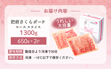 肥前さくらポークローススライス1300g