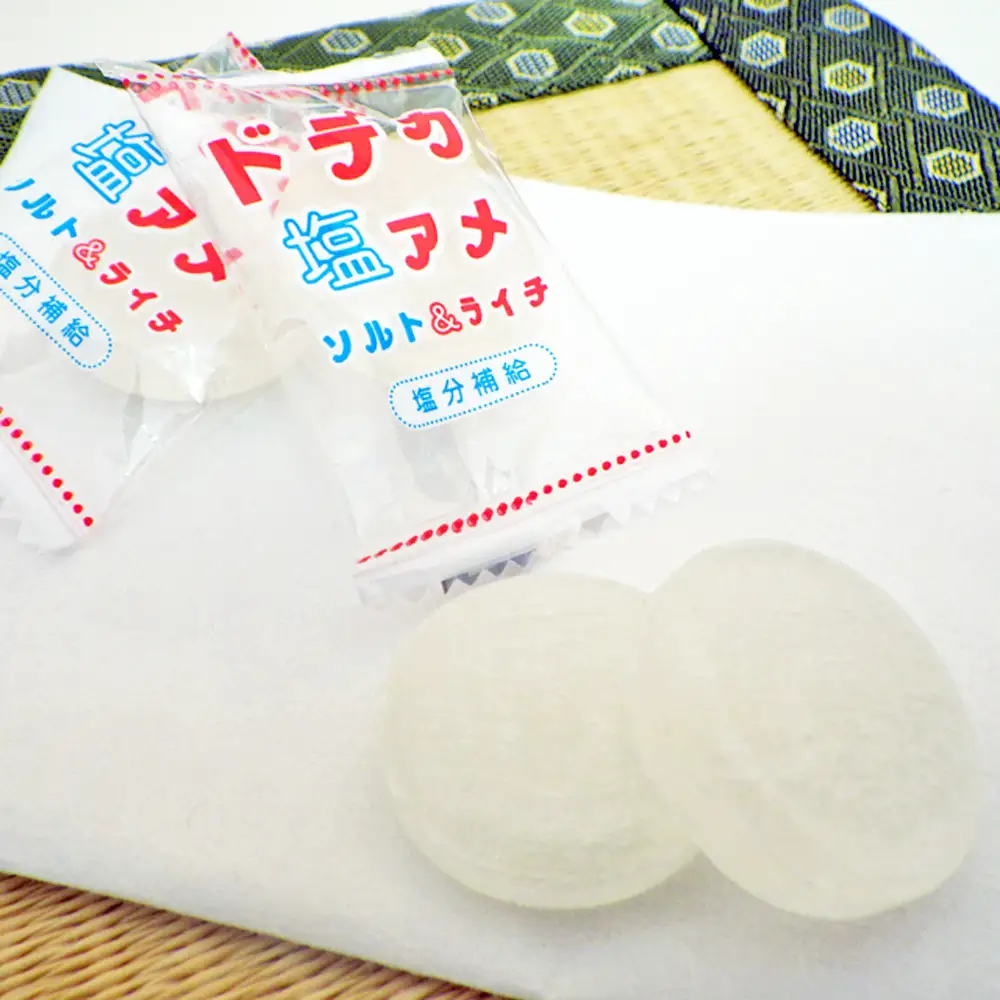金扇　容器入りドデカ塩飴　100個入り×2ポット