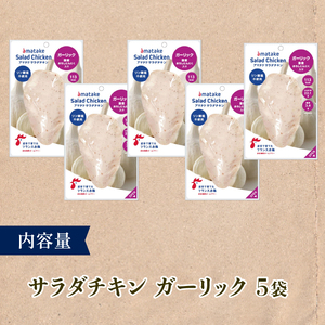 サラダチキン ガーリック味 100g×5個  リン酸不使用 冷凍 鶏肉 サラダ スパイス お弁当 おかず