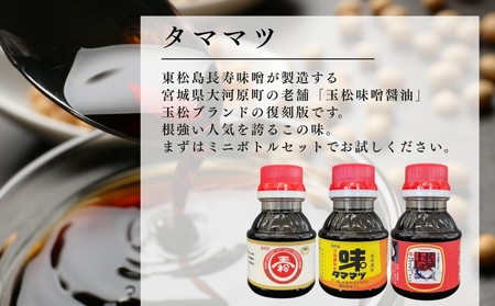 【玉松味噌醤油】 玉松 100ml 3本セット×3箱 合計900ml 土佐醤油 松醤油 味タママツ 醤油