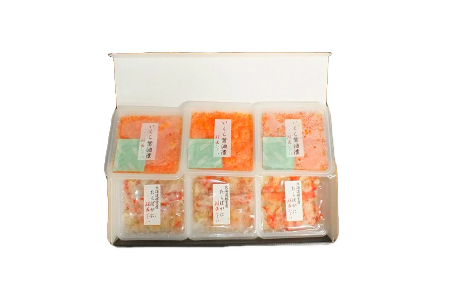 【北海道根室産】いくら醤油漬け80g×3P・ボイルたらばがに剥き身70g×3P B-42104