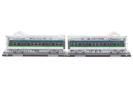 《京阪電車600形 立体組立キット「3Dアクデン」＋「駅名標付き水彩画台座」セット》 [1166]