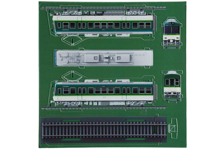 《京阪電車600形中型 立体組立キット「3Dアクデン」》アクリルスタンドの新境地 [1167]