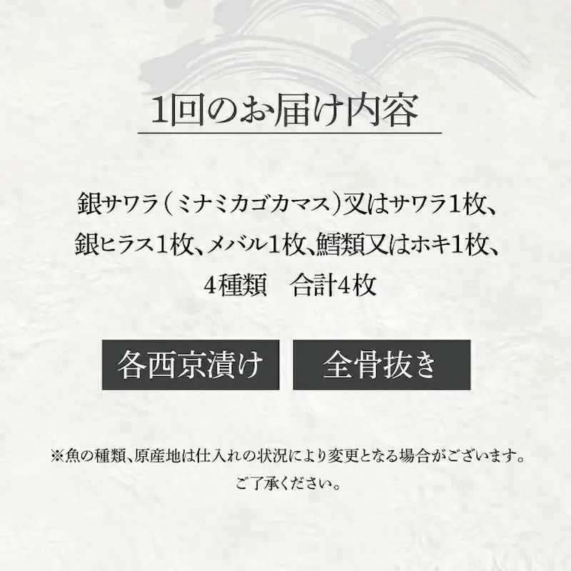骨抜き西京漬け　ミックス彩花