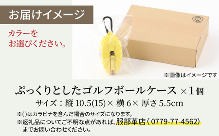 ぷっくりとしたゴルフボールケース・イエロー [B-024008_04]