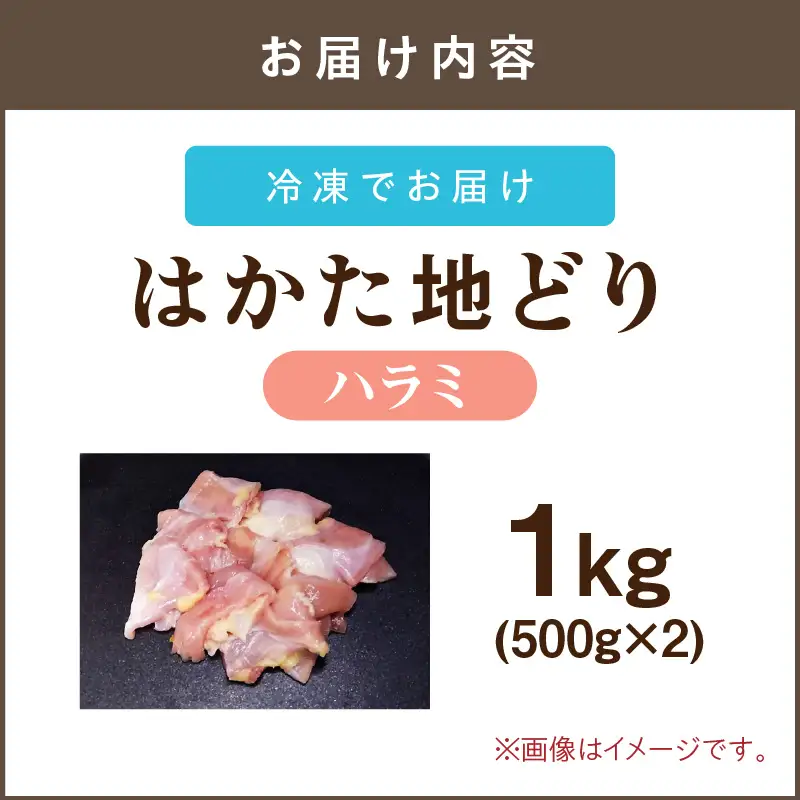 はかた地どり ハラミ 1kg(500g×2)【A-847】
