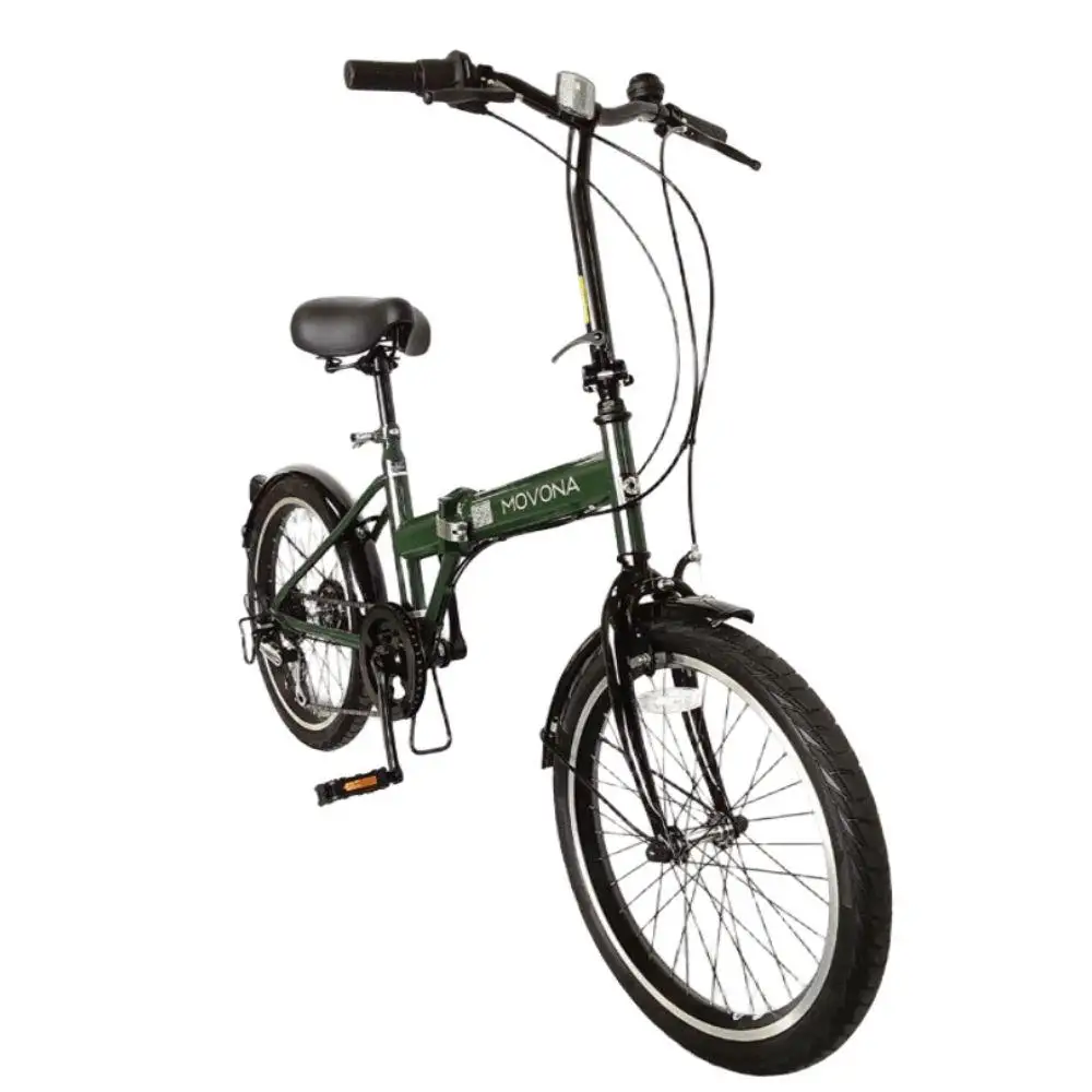 ノーパンク MOVONA Dark Green 送料無料 全国配送離島含│自転車 完成品 組み立て不要 折りたたみ自転車  武田産業