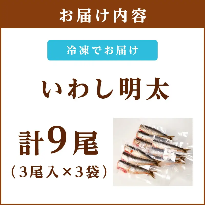 いわし明太 9尾【A3-085】