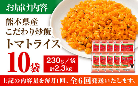 全6回定期熊本県産 こだわり炒飯 トマトライス 計2.3kg (230g×10) ライス ライス BHCS016