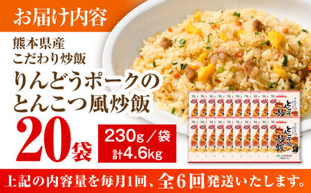 【全6回定期便】こだわり炒飯 とんこつ風炒飯 合計4.6kg 冷凍食品 炒飯 [BHCS034]