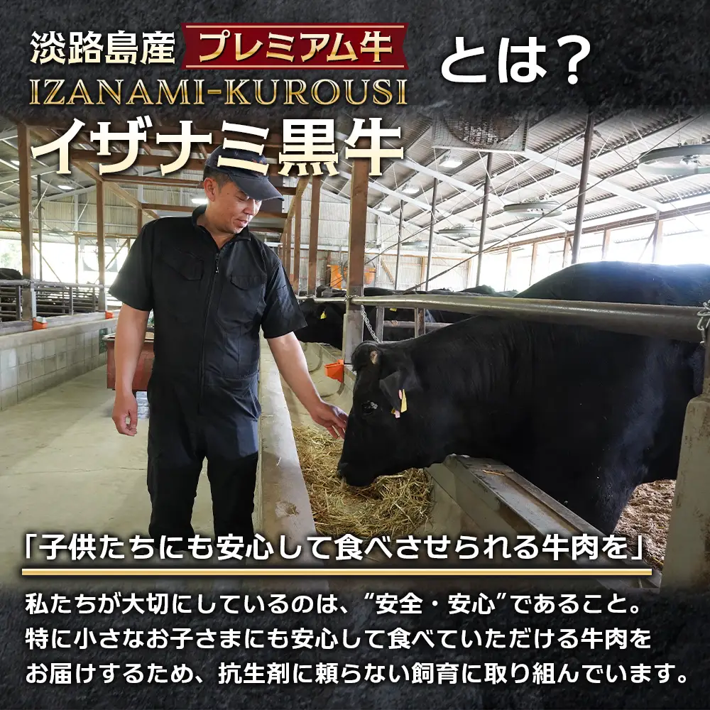 淡路島産プレミアム牛 イザナミ黒牛ホルモンミックス 1kg（500g×2パック）