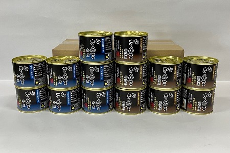 【北海道根室産】旬さんま(水煮・味付)190g×各7缶 F-78010