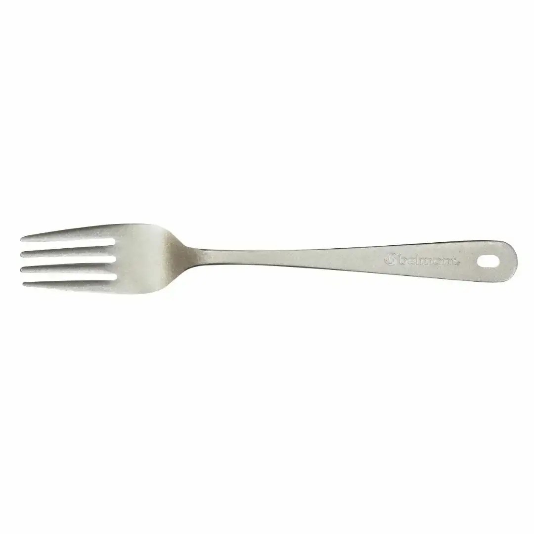 [ベルモント]チタンカトラリー 3Pセット アウトドア用品 キャンプ用品 スプーン フォーク ナイフ 食器 野外 持ち運び  ケース付き 軽量【010S758】