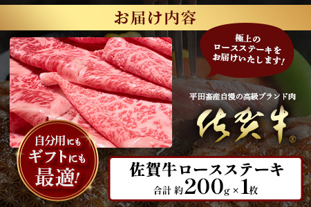 佐賀牛 ロースステーキ (約200g) 贈答 プレゼント B-853