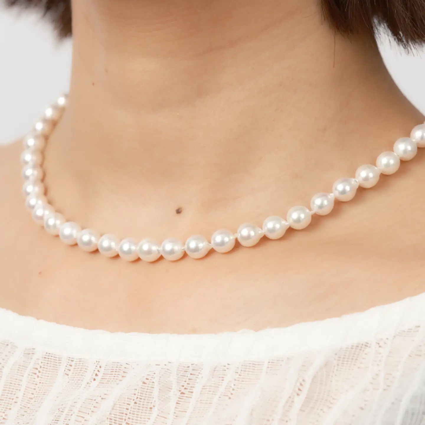 大人カジュアル♪マンテル留め具のアコヤ真珠ネックレス 44cm ジュエリー アクセサリー ネックレス 真珠 パール 美穂野 佐賀市 ：C184-012