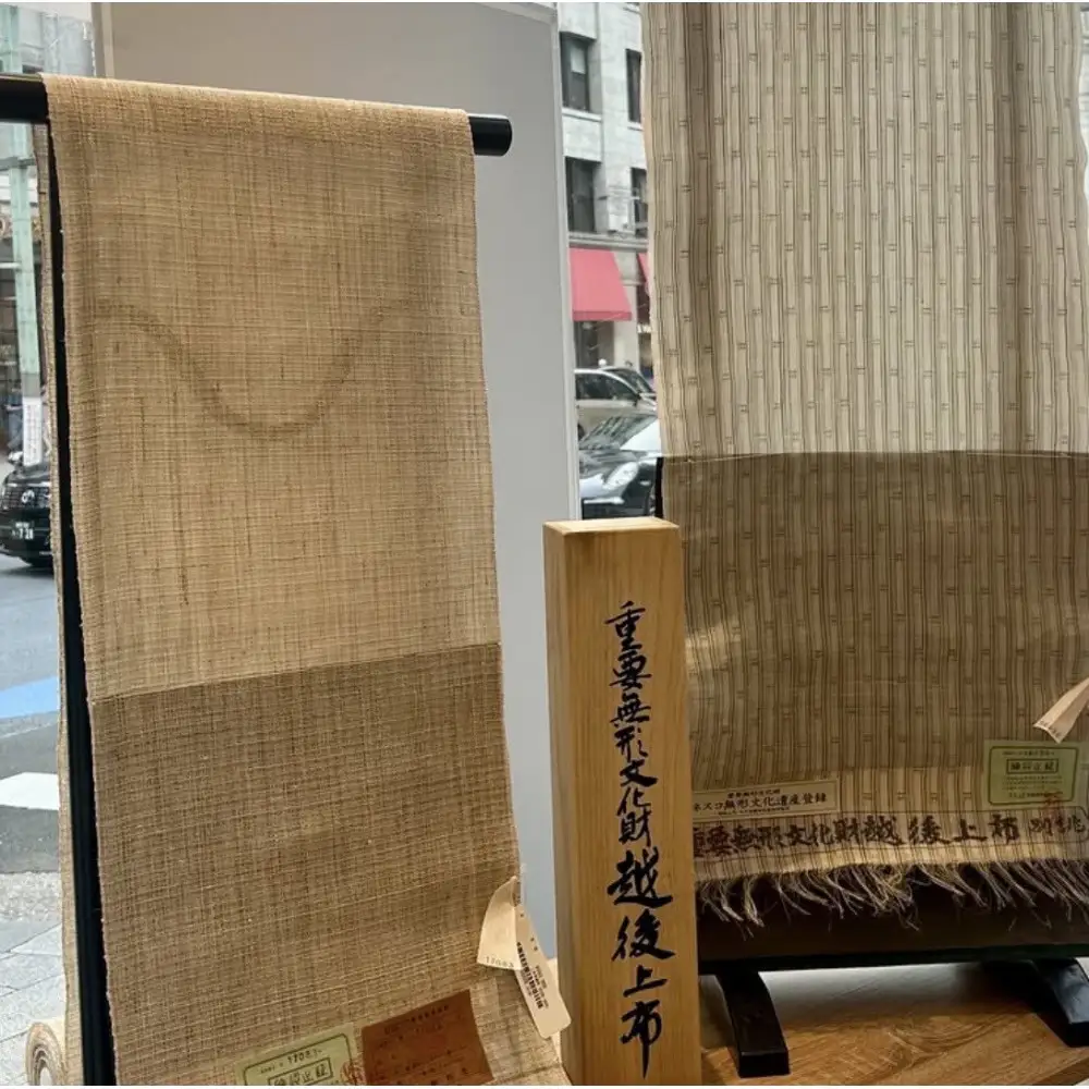 麻織物の雪晒しと仕立て直し