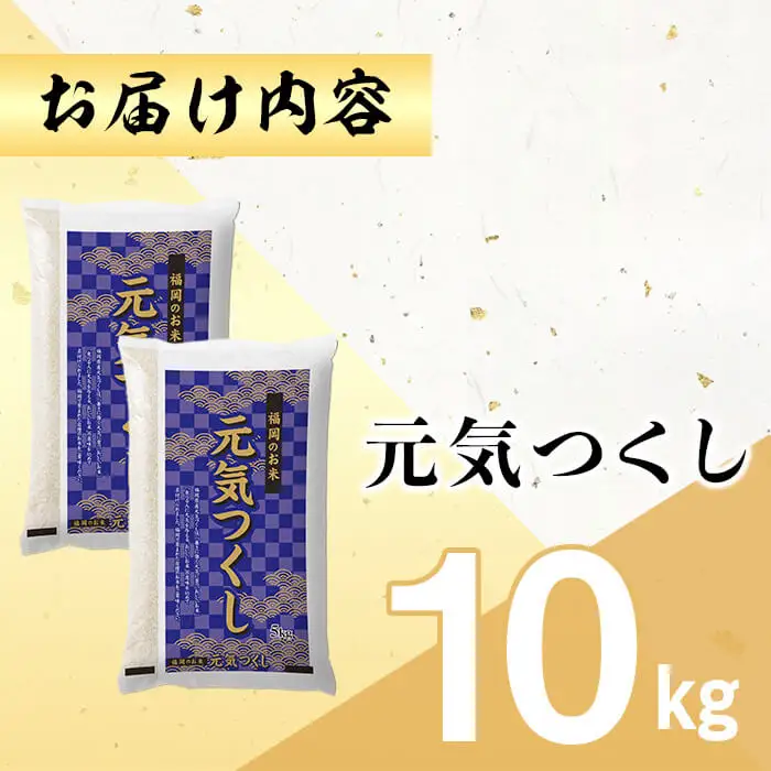 ＜数量限定＞元気つくし 精白米 (10kg)お米 米 精白米 国産 福岡県産 ブランド米 10kg 数量限定 常温＜北海道・沖縄・離島配送不可＞【ksg1781】