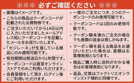 ファクトリエで使える3,000円分のお買い物券(カジレーネ商品) / ファッション 
