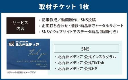 取材チケット 1枚 チケット 取材 取材体験 応援 支援 PR