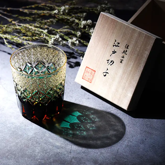 伝統工芸士作・江戸切子 ／ ロックグラス グラス 酒器 杯 盃 さかずき