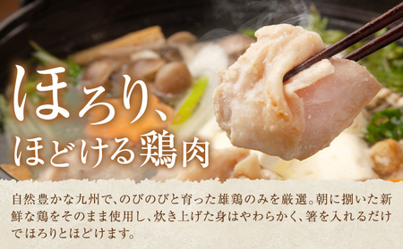 新三浦水炊き 2人前 鍋 水炊き 鶏 株式会社ふく富《30日以内に出荷予定(土日祝除く)》福岡県 鞍手郡 鞍手町 赤鶏 鶏 もも肉 鍋の素 水炊きセット 鍋セット