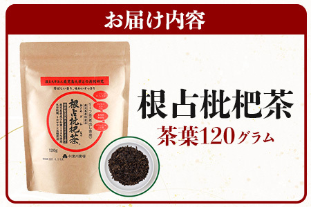 根占枇杷茶 茶葉  1袋（120g入）煮出し用 | ねじめ びわ茶 国産 使い切り トルマリン石 焙煎 健康茶 お茶 煮だし 飲みやすい 香ばしい おいしい びわの葉 鹿児島県 南大隅町 十津川農場　TO-17-NP
