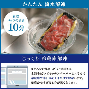 鷹島産本まぐろ 贅沢まぐろ たっぷり2人前(赤身と中・大トロの切り落とし200g)×2パック( まぐろ マグロ 鮪 大トロ 中トロ 赤身 本まぐろ 切り落とし 簡単解凍 )【B4-140】