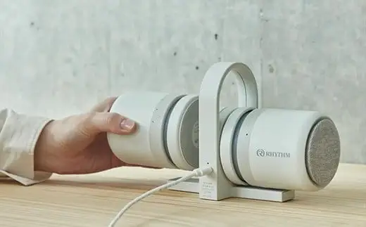 リズム 防水ポータブルシアタースピーカー MAGSPEAKER DUO ブラック　【11100-1817】