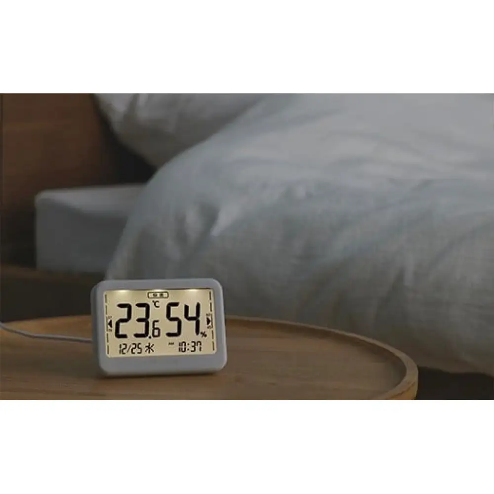 リズム 高精度デジタル温湿度計 COMFOMETER ダークグレー　【11100-1845】