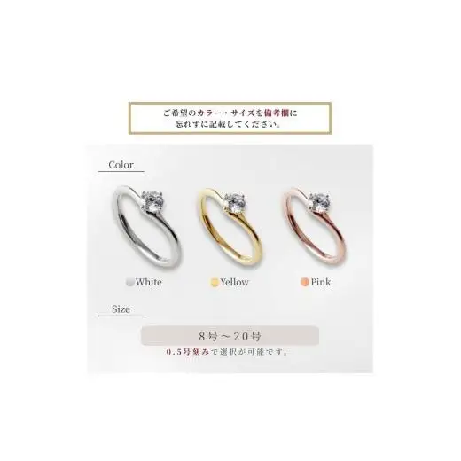 キュービックシルバーリング（SG-0037)　8～20号・イエローメッキ・ホワイトメッキ・ピンクメッキ