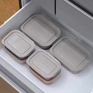 ホームコーディ フタをしたままレンジ保存容器 長方形 400ml 4個入 GRG色×5