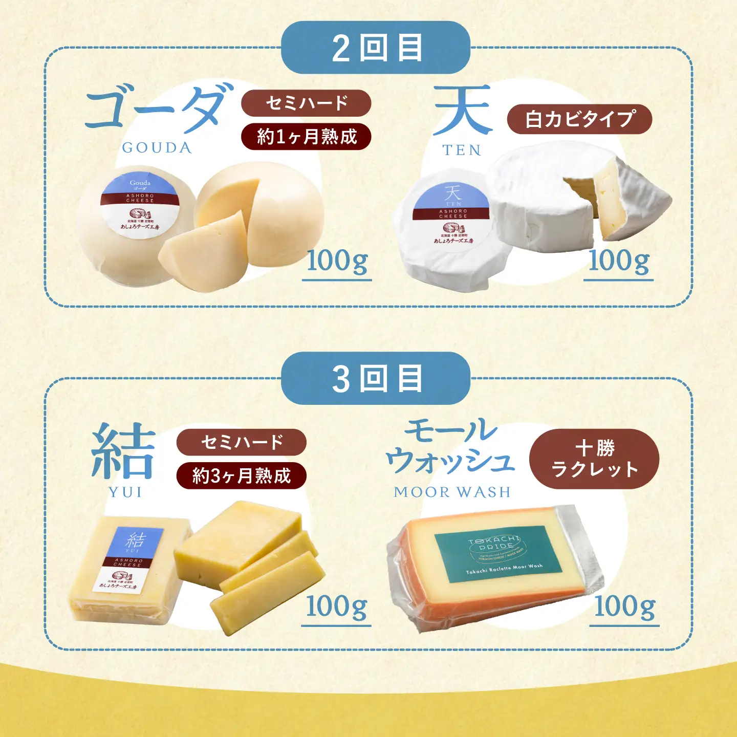 【全3回定期便】北海道チーズ 7種 　《足寄町》【合同会社あしょろチーズ工房】[BEAU011]