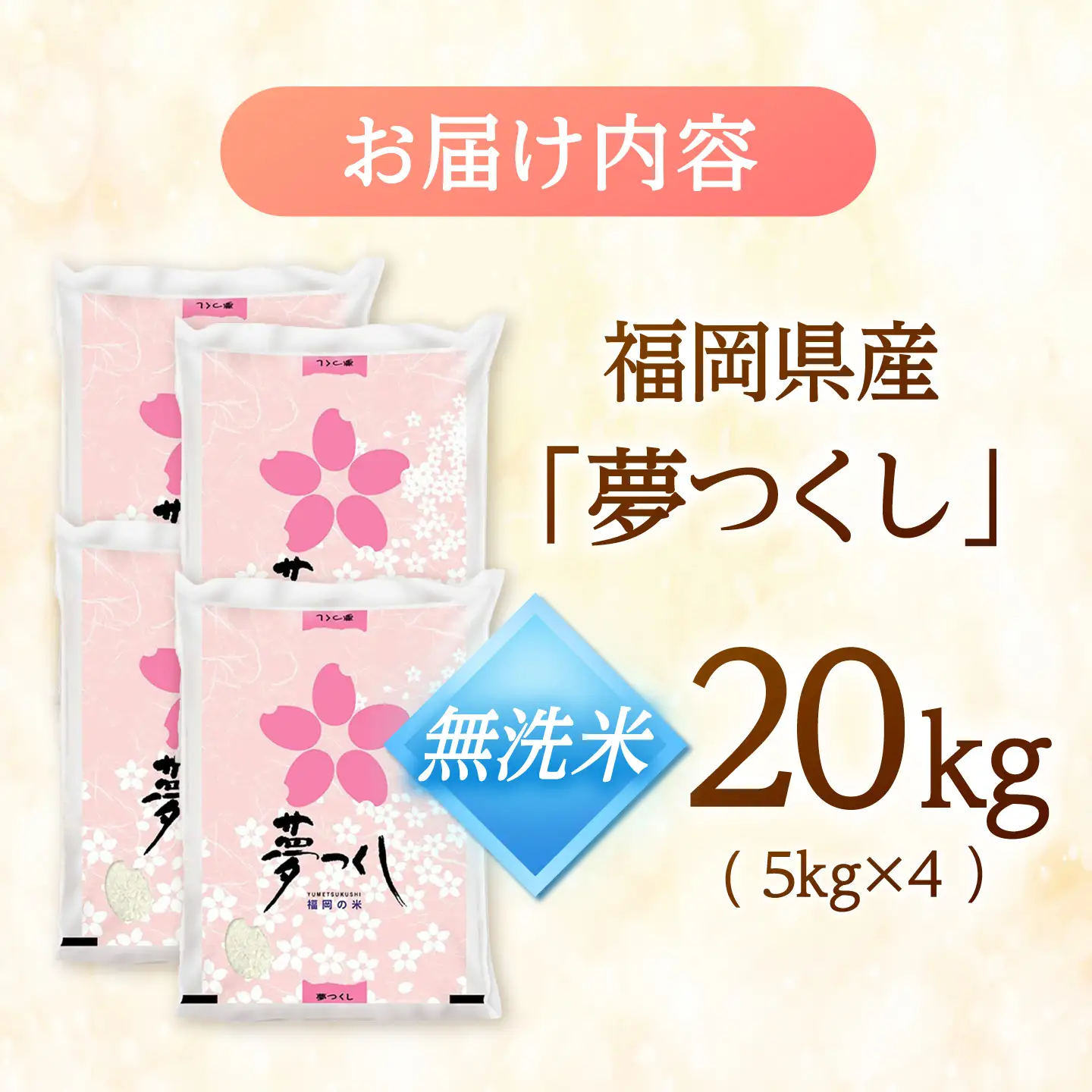 夢つくし 無洗米 20kg [BGAA089] ゆめつくし 無洗 20キロ