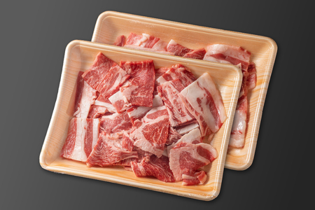訳あり くまもと黒毛和牛 切り落とし 焼肉 800g 小分け 2パック 牛肉 和牛 国産 赤身 厚切り バーベキュー BBQ わけあり ワケアリ ギフト 贈答用 ワイエスフード 熊本 阿蘇 南小国町 送料無料