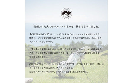 CREEZAN GOLF クリーザンゴルフ カートバッグトート ブラック CCGI-014-02 / ゴルフ カートバッグ ゴルフバッグ トートバッグ 2way 軽量 収納力 水濡れに強い 高機能合成皮革 ショルダーストラップ付き シンプル デザイン