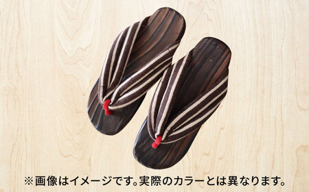 【選べるサイズ】日田杉下駄 紺色系(ビーチ) 23〜24.5cm 日田市 日田杉 外履き サンダル 下駄 [ARBJ007]