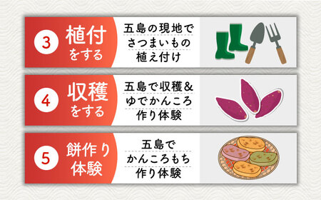 サツマイモ畑のオーナーになってオリジナルかんころ餅つくり体験　五島市/株式会社五島のやぁしゃ便 かんころもち 農業体験 体験[PBG007]