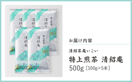特上煎茶 清紹庵 500g（ 100g×5本 ） KN162-001-03 茶