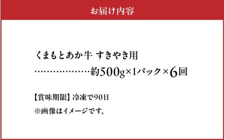 【定期便6回】GI認証 くまもとあか牛 すき焼き用500g＿U01-T1309_6