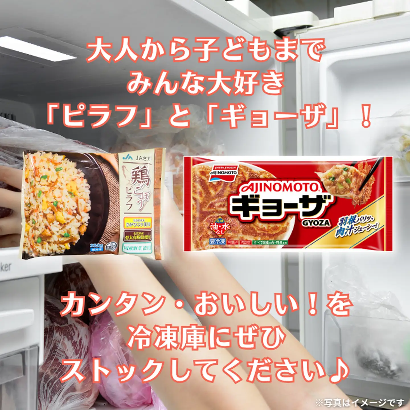 人気返礼品コラボセット AJINOMOTOギョーザ・JAさがオリジナル鶏ごぼうピラフ（各5袋） ぎょうざ ピラフ 味の素 冷凍食品 餃子 簡単調理 加工食品 惣菜 冷凍 佐賀市：B145-026