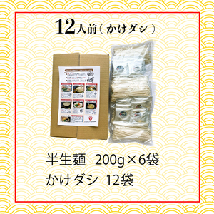 讃岐うどん 半生 12人前 かけだし うどん