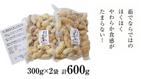 牛久市産 茹で 落花生 300g × 2袋 セット 計600g