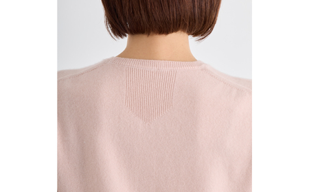 ベビーカシミヤ　クルーネックセーター　レディース　Lサイズ　【ピンク】 【178007-3】 ｶｼﾐﾔ 天然素材 ｾｰﾀｰ 服 国産 国内製造 ﾍﾞﾋﾞｰｶｼﾐﾔ