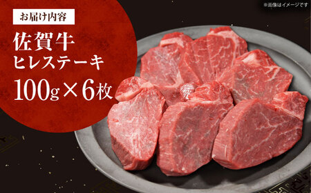 佐賀牛ヒレステーキ　計600g（100g×6枚）[HDH006]