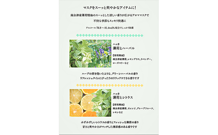 南会津産薄荷（ハッカ）を使用したアロママスクスプレー 2本セット 雑貨 日用品 アロマグッズ 