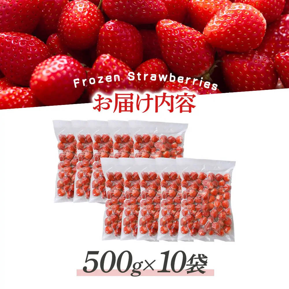 冷凍いちご(さぬきひめ)500g×10袋 | 冷凍いちご