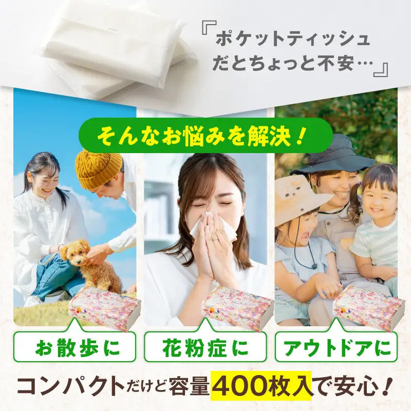 ソフトパックティッシュ 60パック×400枚 ティッシュ | 大阪府泉佐野市